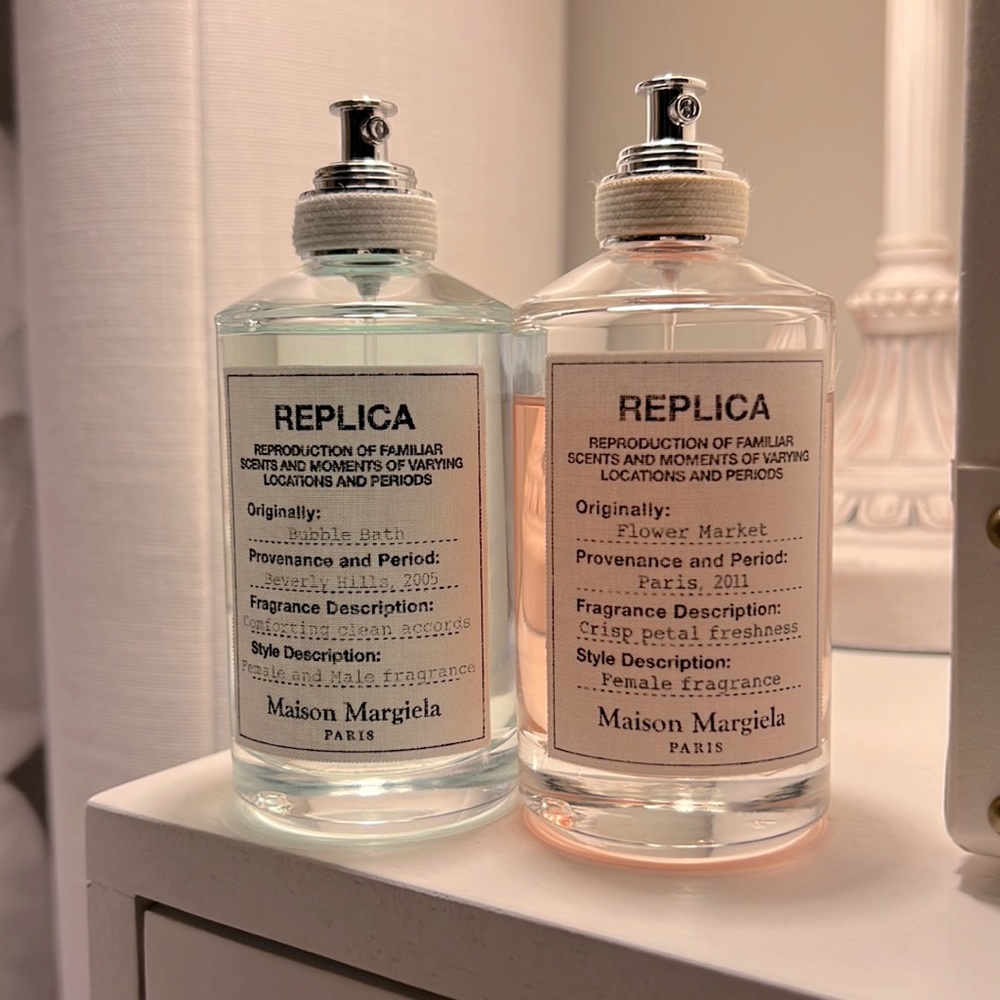 2 maison margiela replica perfume (flower Market + Bubble Bath)